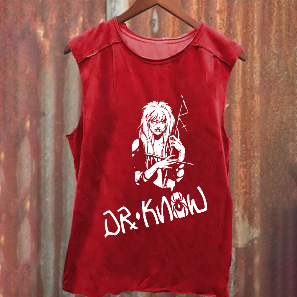 Unisex Vintage Washed Dr. Know Band Tank Top