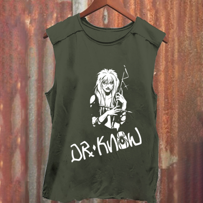 Unisex Vintage Washed Dr. Know Band Tank Top