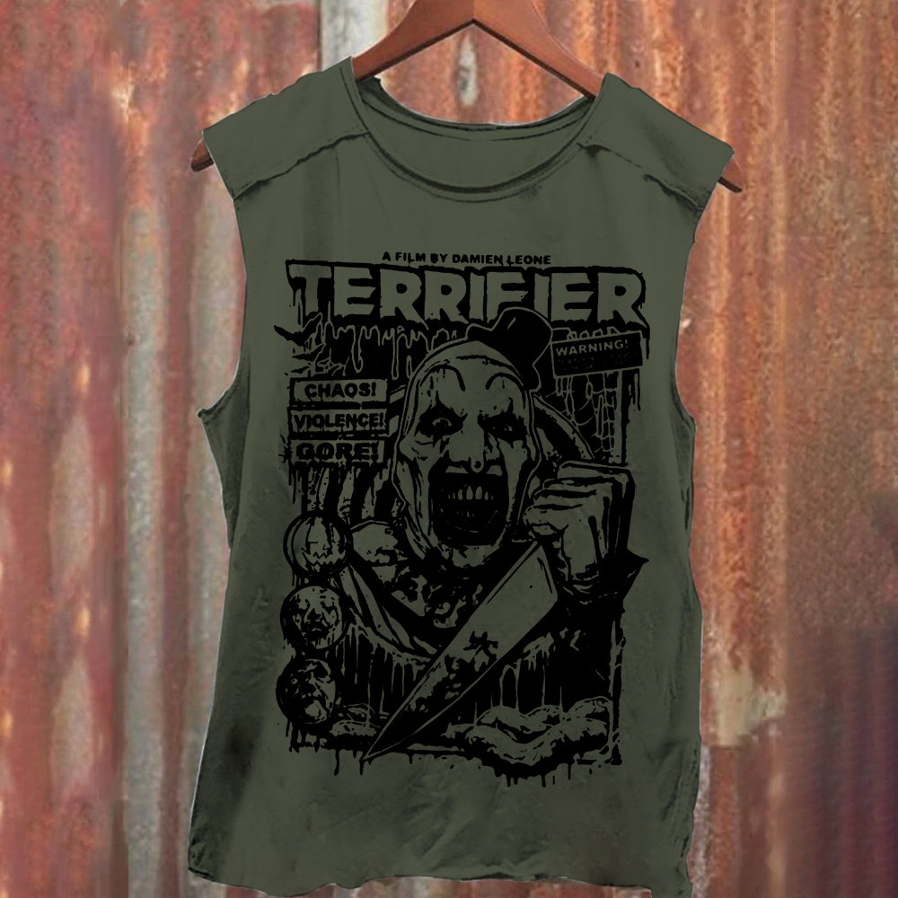 Unisex Vintage Terrifier Print CasualTank Top