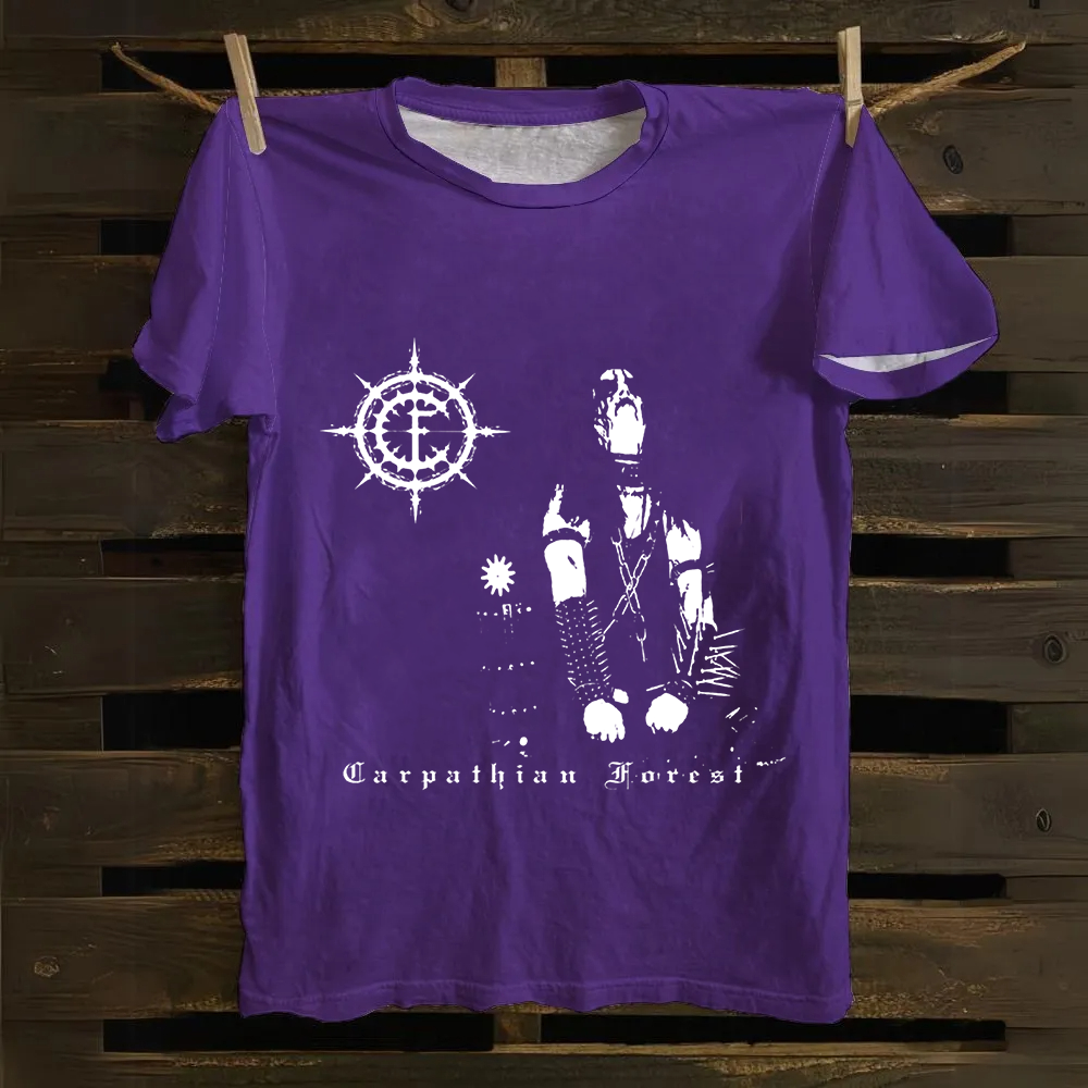 Unisex Vintage Carpathian Forest Band Cotton T-Shirt
