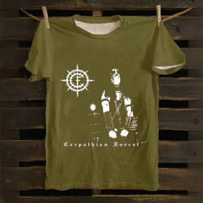 Unisex Vintage Carpathian Forest Band Cotton T-Shirt
