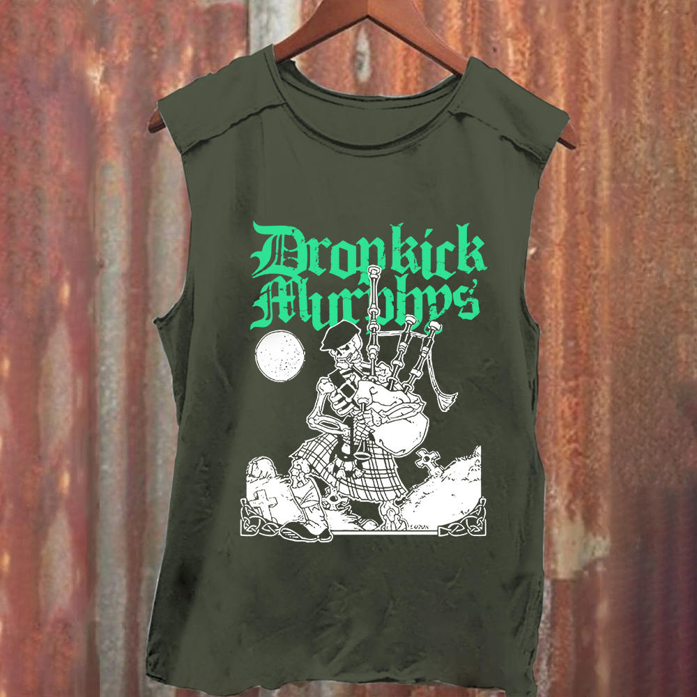 Unisex Vintage Washed Dropkick Murphys Band Tank Top