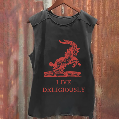 Unisex Vintage The Witch Live Deliciously Tank Top
