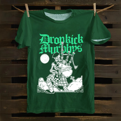 Unisex Vintage Dropkick Murphys Band Cotton T-Shirt