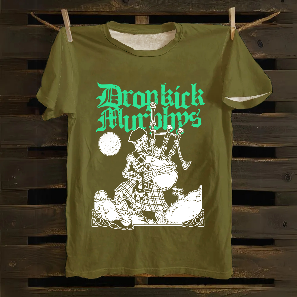 Unisex Vintage Dropkick Murphys Band Cotton T-Shirt