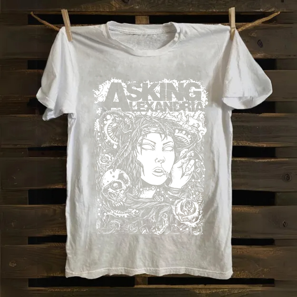 Unisex Vintage  Asking Alexandria Band  Cotton T-Shirt