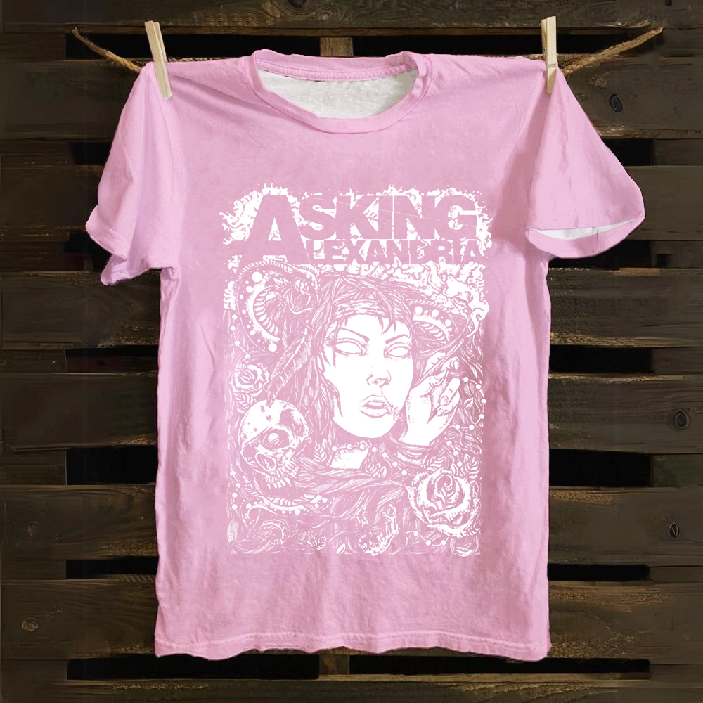 Unisex Vintage  Asking Alexandria Band  Cotton T-Shirt