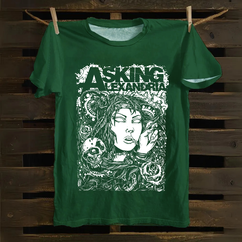 Unisex Vintage  Asking Alexandria Band  Cotton T-Shirt