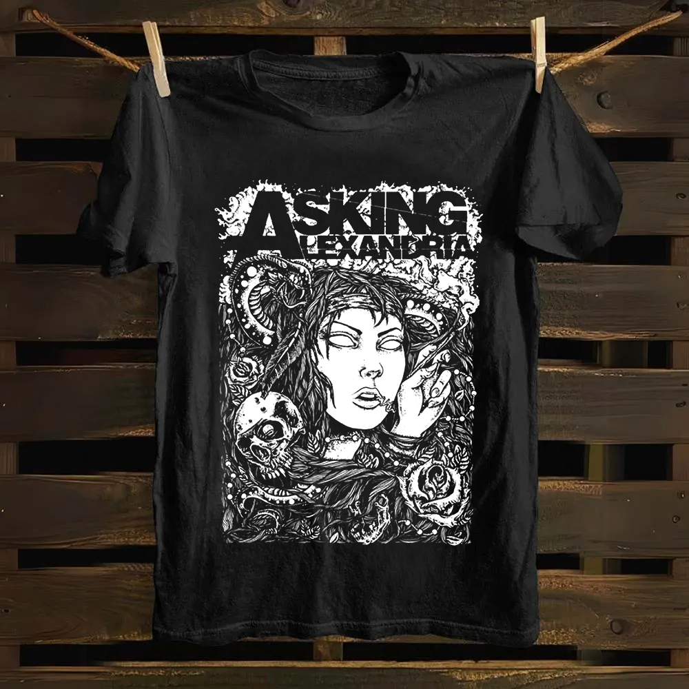 Unisex Vintage  Asking Alexandria Band  Cotton T-Shirt