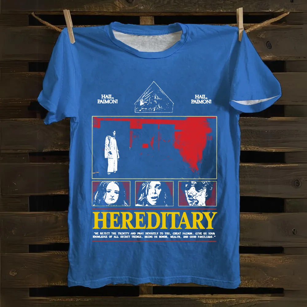 Unisex Vintage Hereditary Horror Movie  Cotton T-Shirt