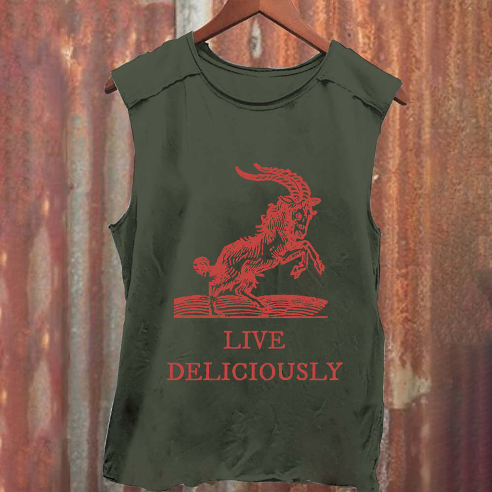 Unisex Vintage The Witch Live Deliciously Tank Top