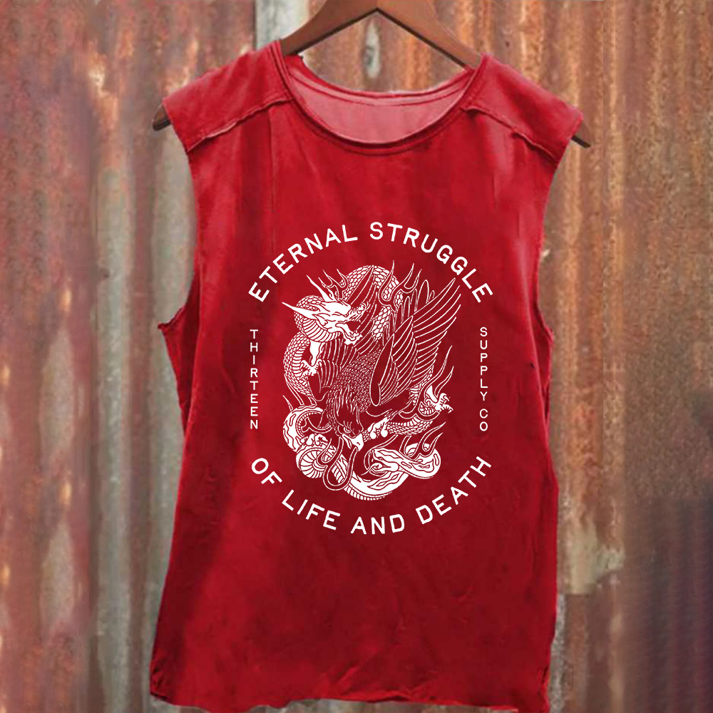 Unisex Vintage Washed Eternity Art Tank Top