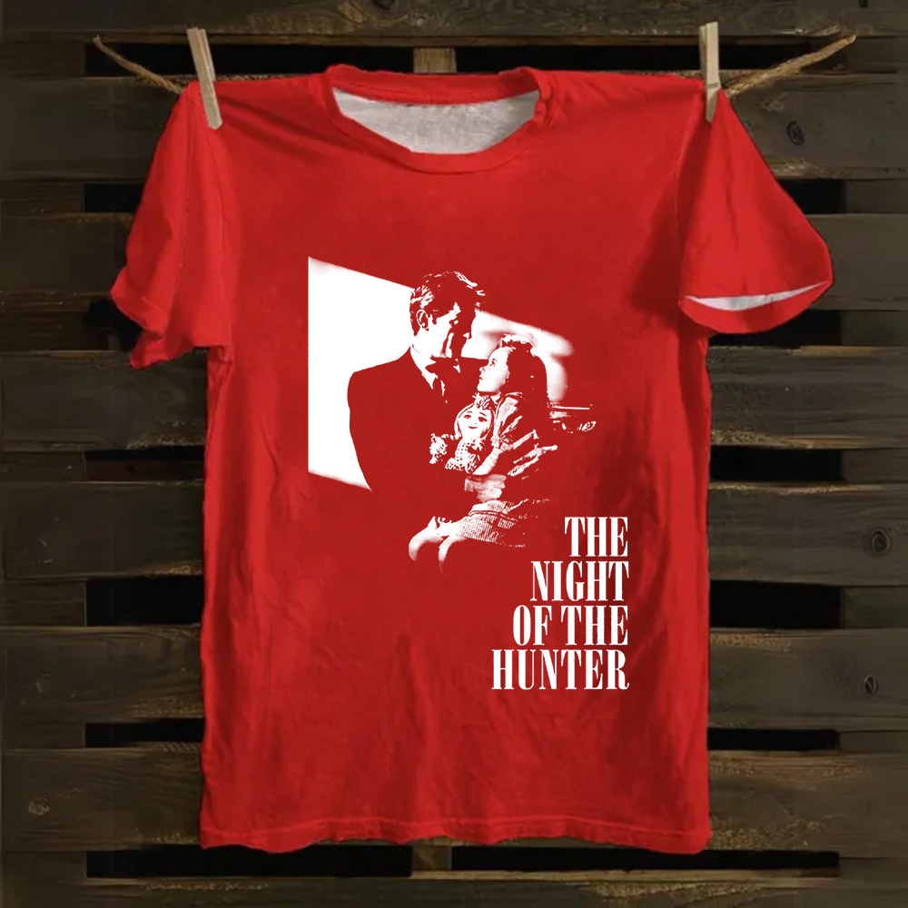 Unisex Vintage  The Night of the Hunter Horror Movie Cotton T-Shirt