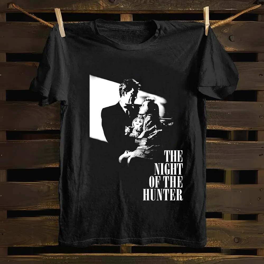 Unisex Vintage  The Night of the Hunter Horror Movie Cotton T-Shirt