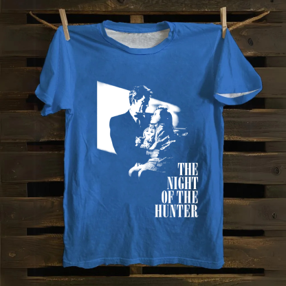 Unisex Vintage  The Night of the Hunter Horror Movie Cotton T-Shirt