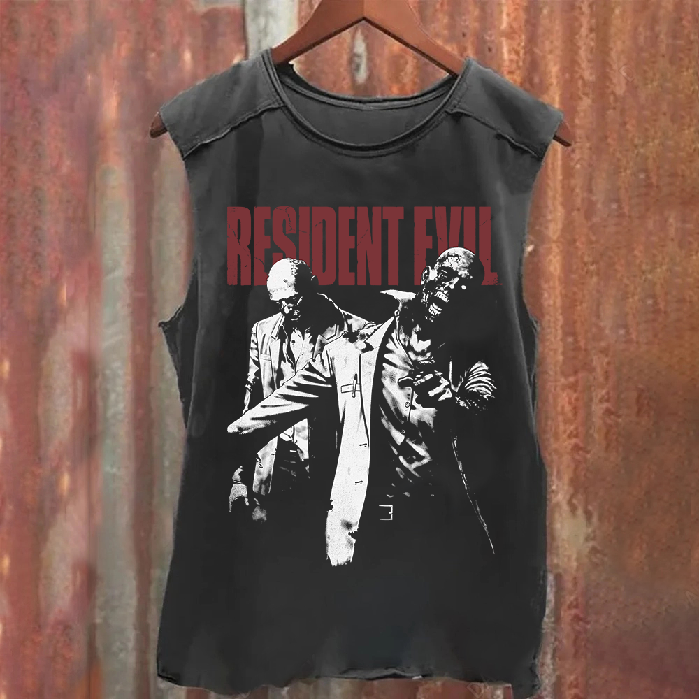 Unisex Vintage Washed Resident Evil Two Zeds Tank Top