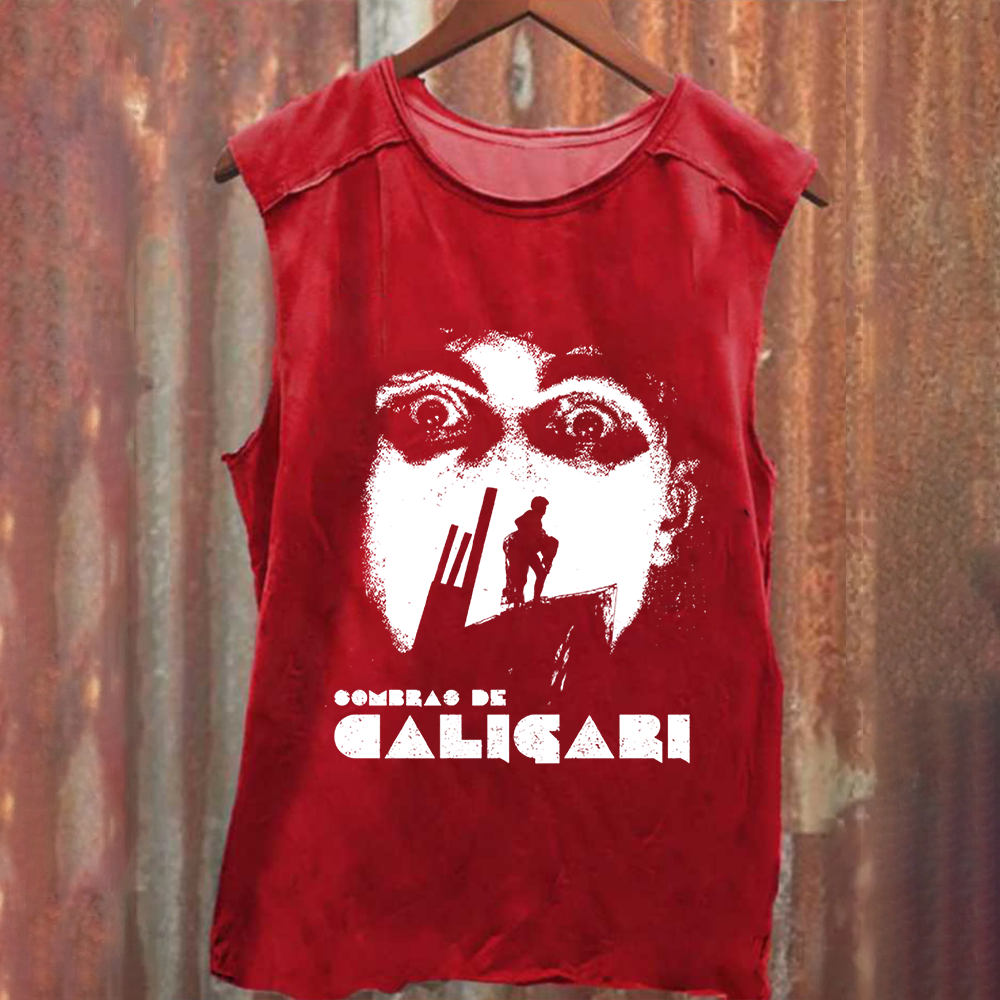 Unisex Vintage Washed Cab-i-net of Dr. Cali-gari Tank Top