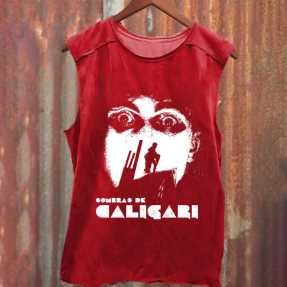Unisex Vintage Washed Cab-i-net of Dr. Cali-gari Tank Top