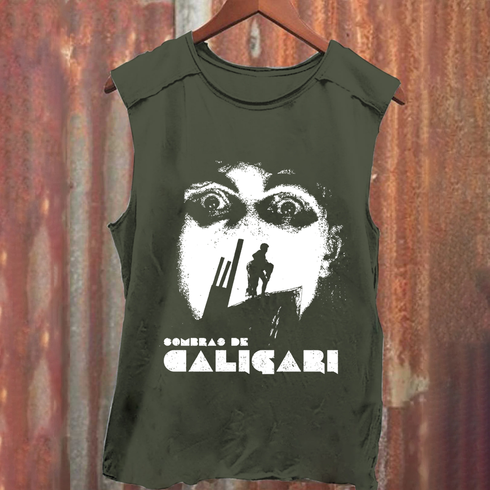 Unisex Vintage Washed Cab-i-net of Dr. Cali-gari Tank Top