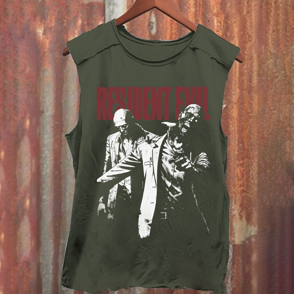 Unisex Vintage Washed Resident Evil Two Zeds Tank Top