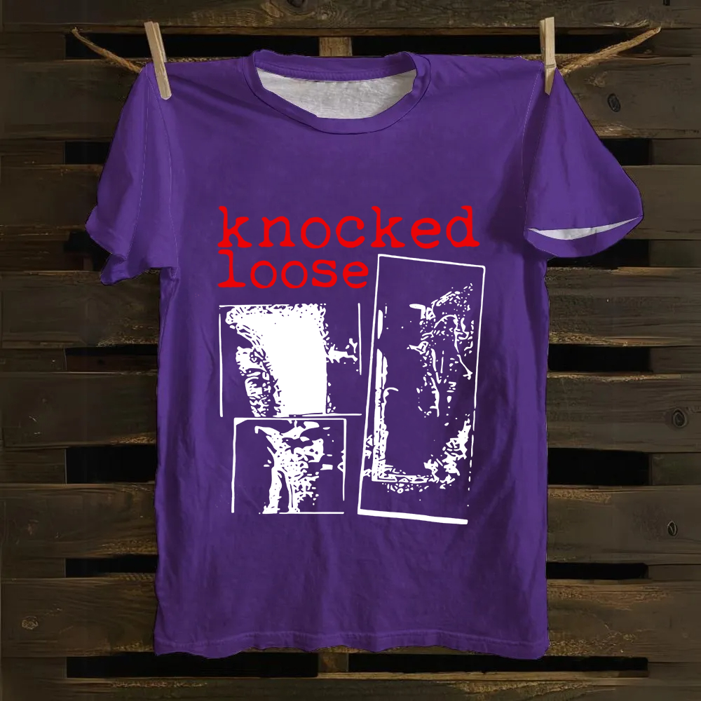 Unisex Vintage Knocked Loose Band Cotton T-Shirt