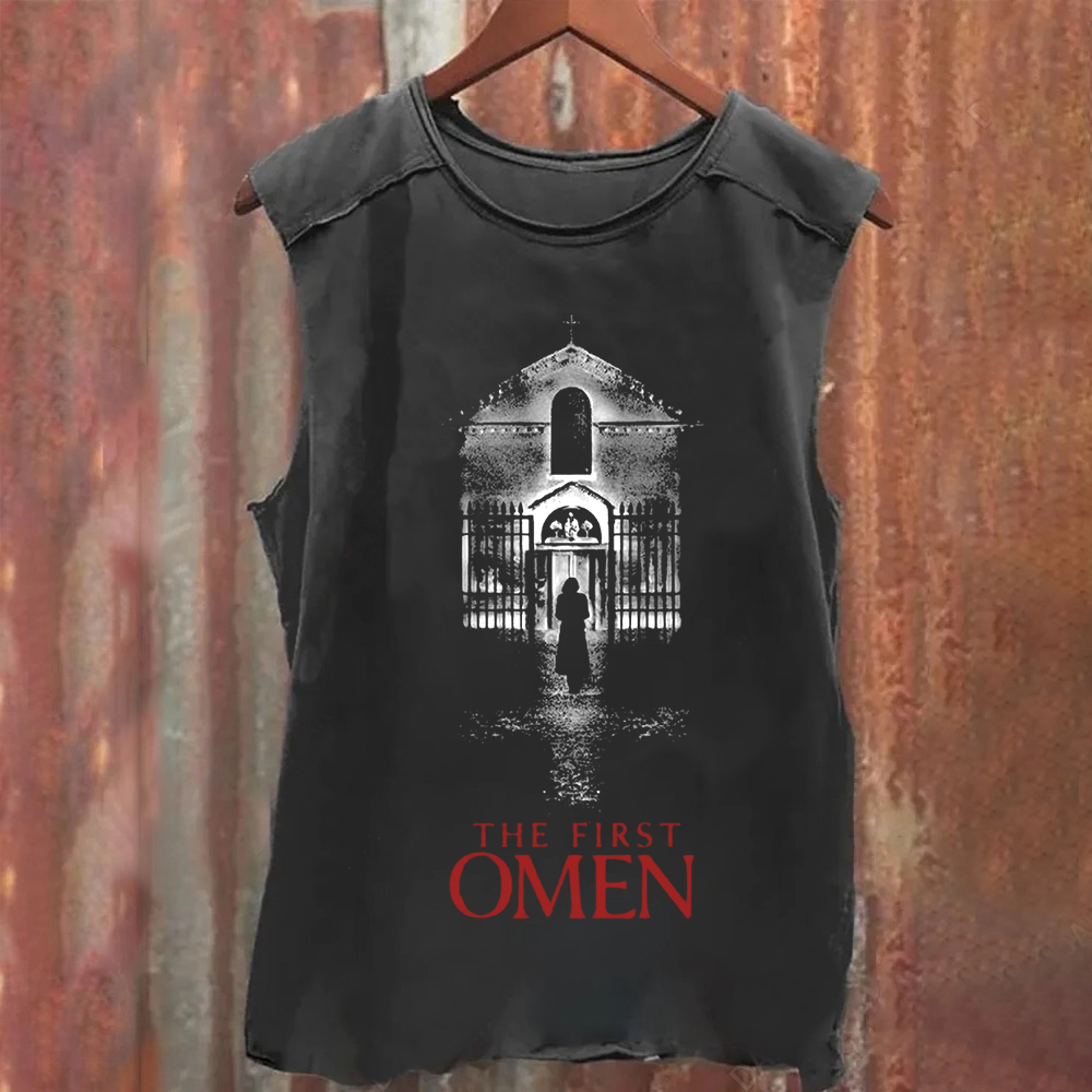 Unisex Vintage Washed The Firts Omen Horror Movie  Tank Top