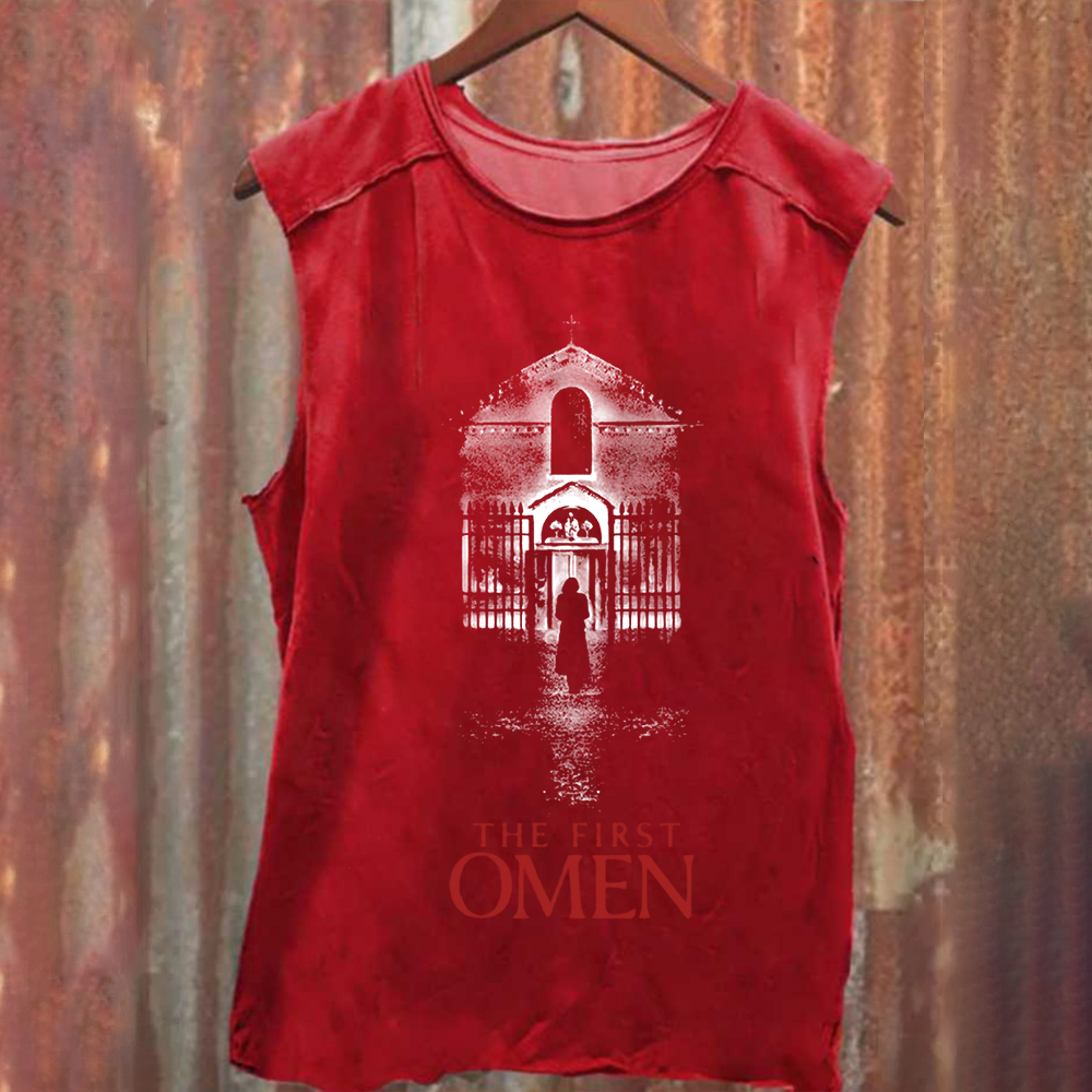 Unisex Vintage Washed The Firts Omen Horror Movie  Tank Top