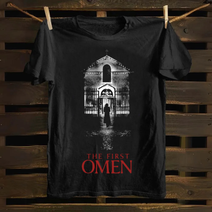Unisex Vintage The Firts Omen Horror Movie  Cotton T-Shirt