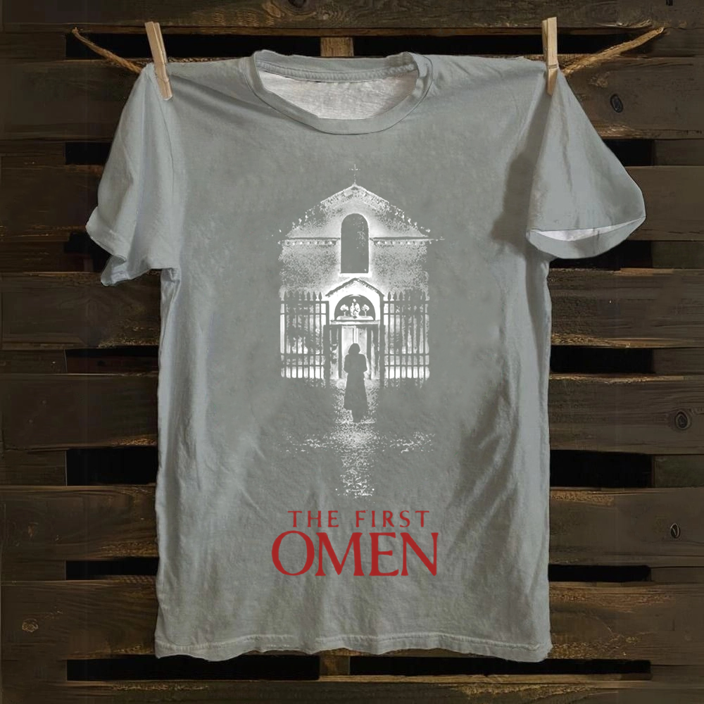 Unisex Vintage The Firts Omen Horror Movie  Cotton T-Shirt