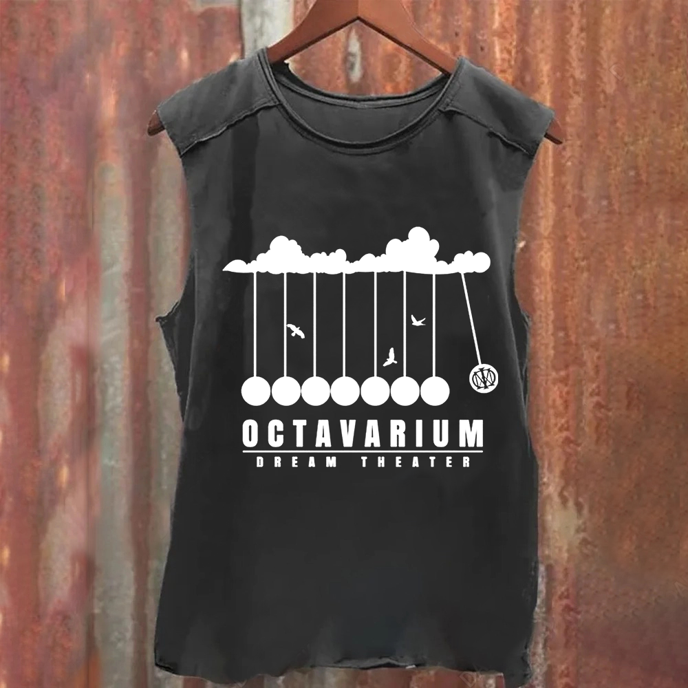 Unisex Vintage Washed Dream Theater Rock Band Tank Top