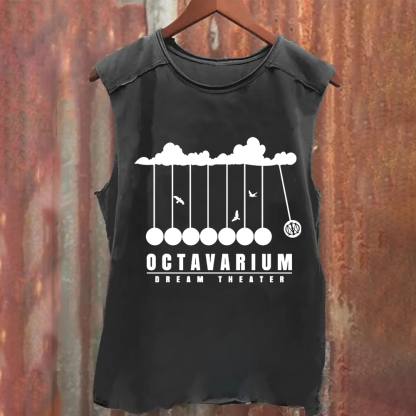 Unisex Vintage Washed Dream Theater Rock Band Tank Top