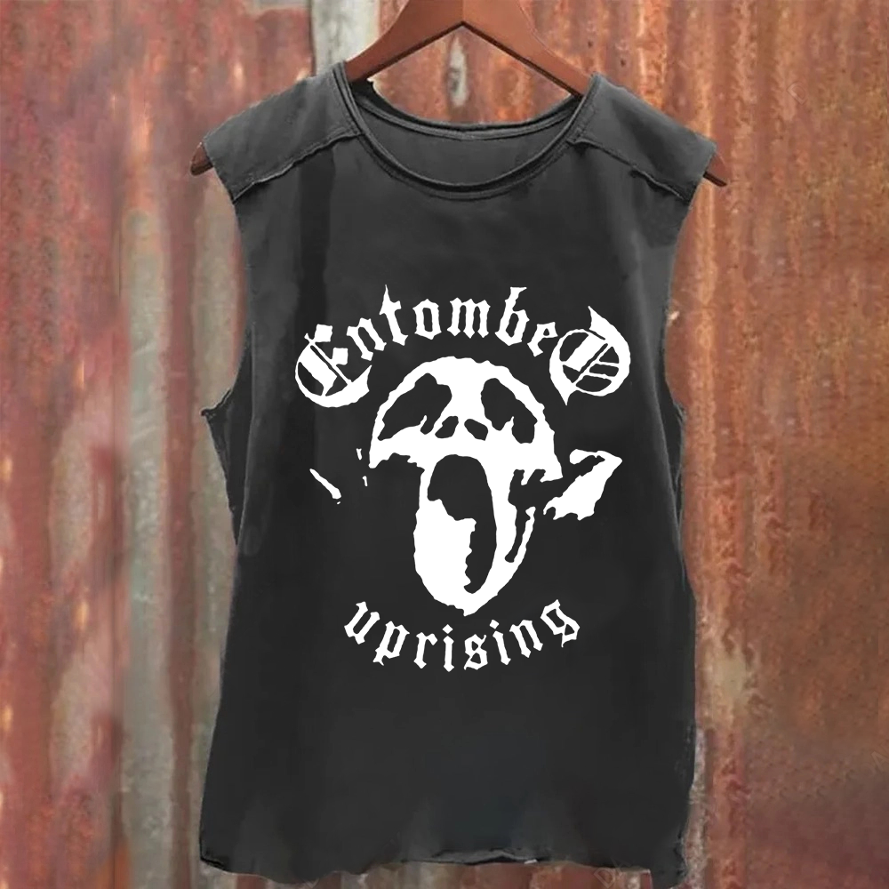Unisex Vintage Washed Entombed Tank Top