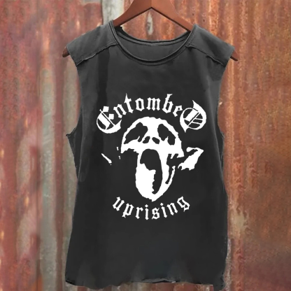 Unisex Vintage Washed Entombed Tank Top