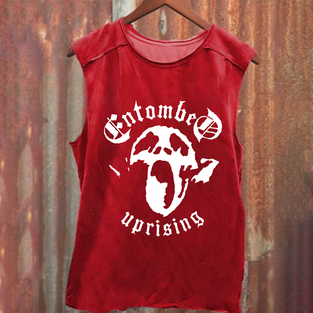 Unisex Vintage Washed Entombed Tank Top