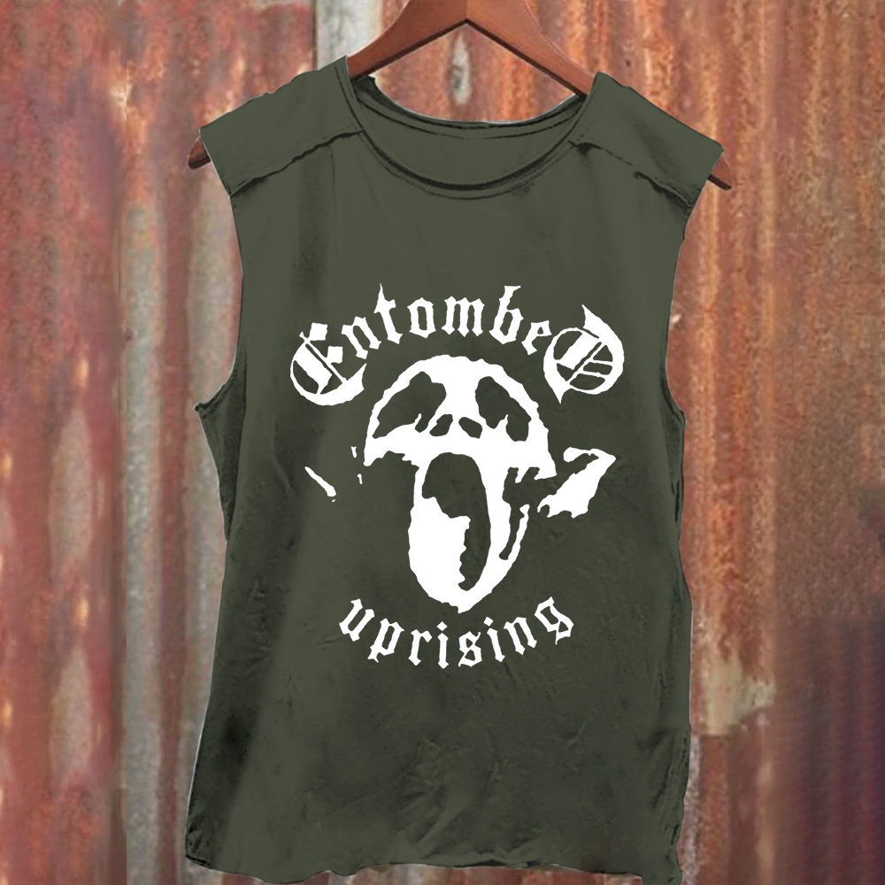 Unisex Vintage Washed Entombed Tank Top