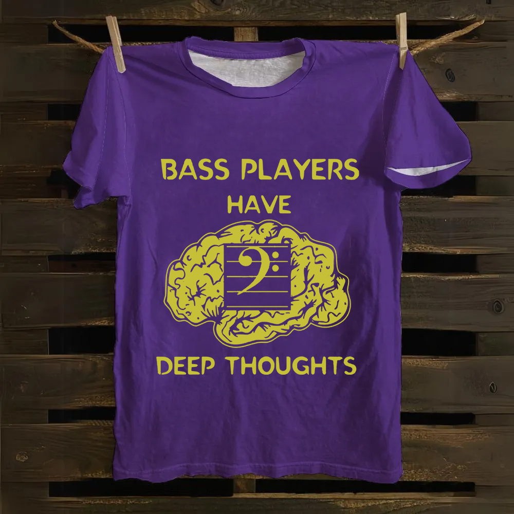 Unisex Vintage Bass Player Cotton T-Shirt