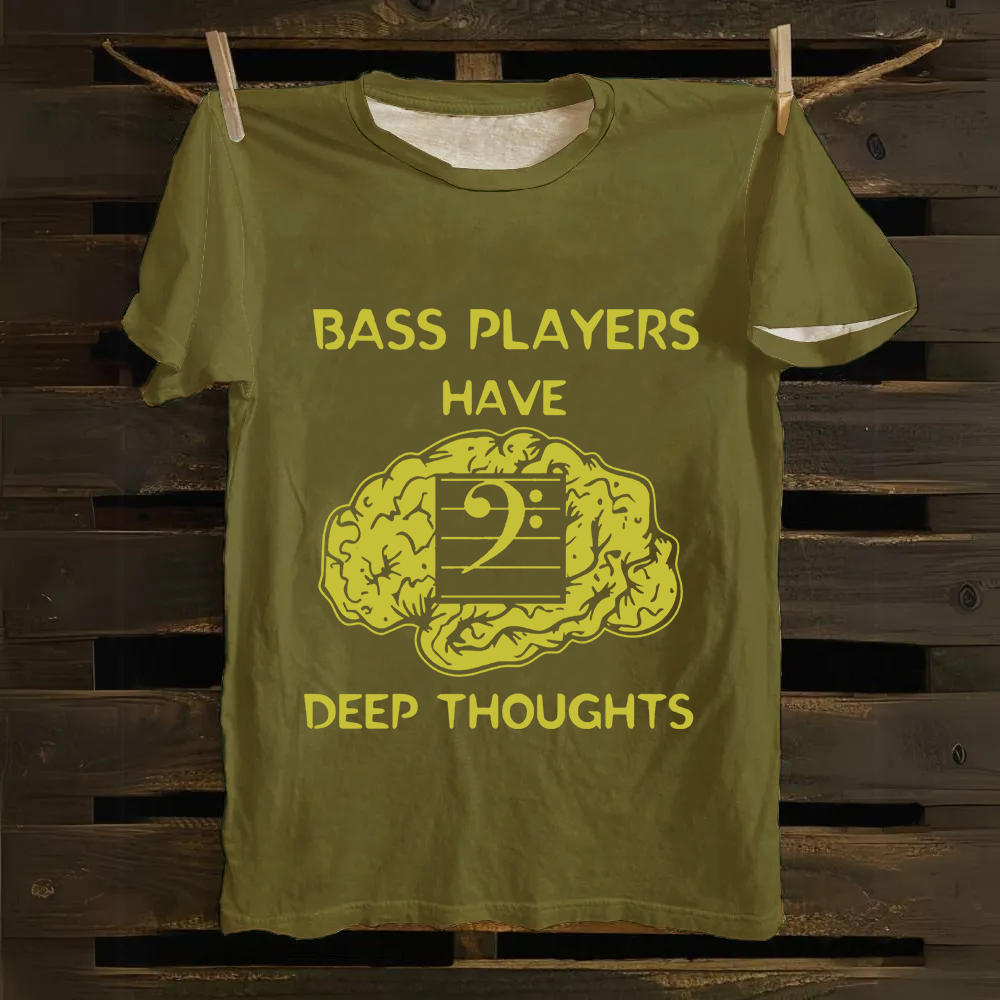 Unisex Vintage Bass Player Cotton T-Shirt