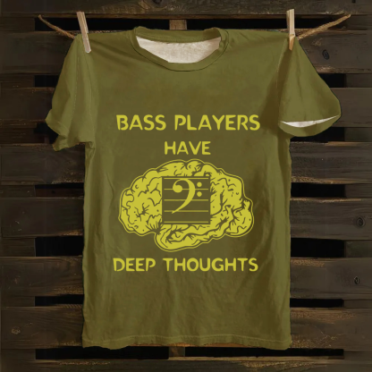 Unisex Vintage Bass Player Cotton T-Shirt