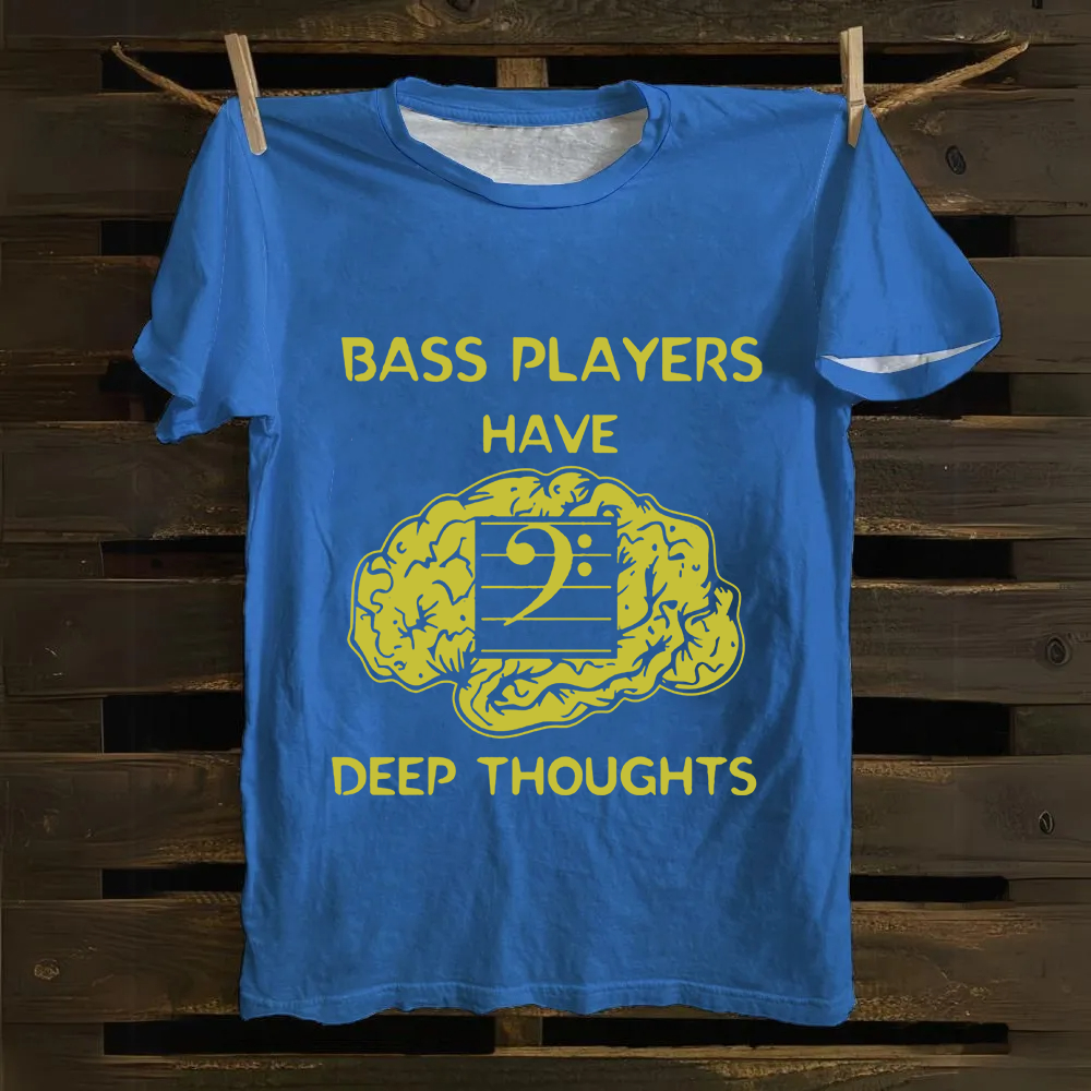 Unisex Vintage Bass Player Cotton T-Shirt