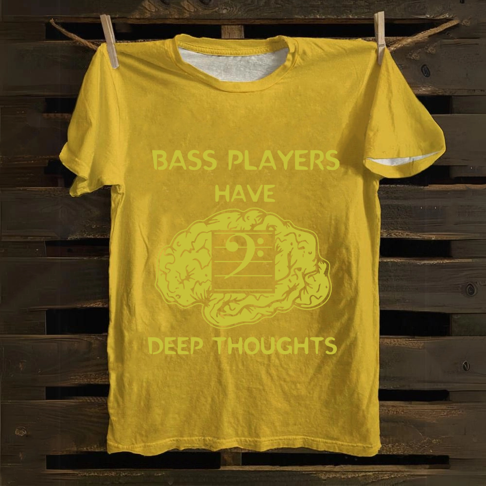 Unisex Vintage Bass Player Cotton T-Shirt