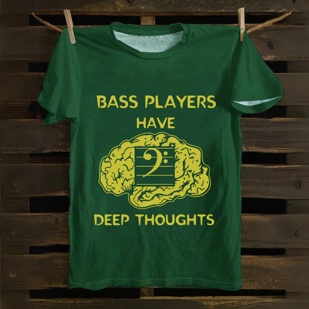 Unisex Vintage Bass Player Cotton T-Shirt