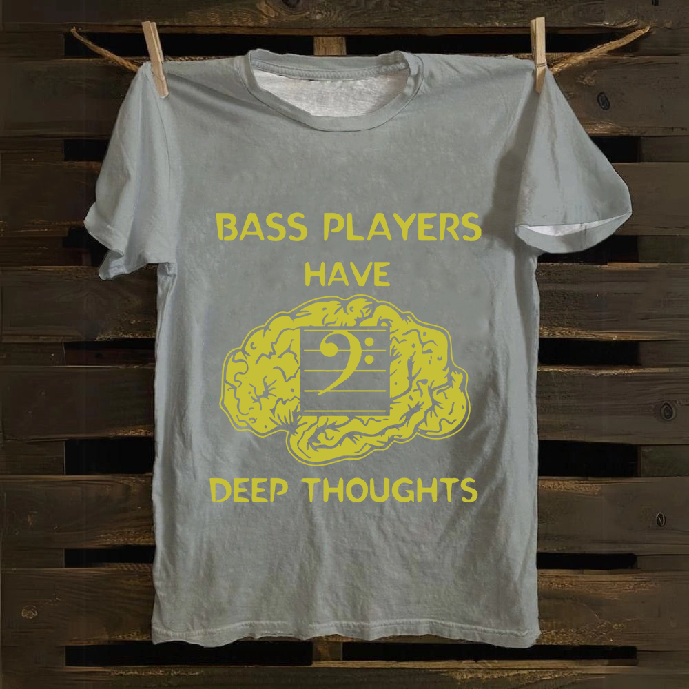 Unisex Vintage Bass Player Cotton T-Shirt
