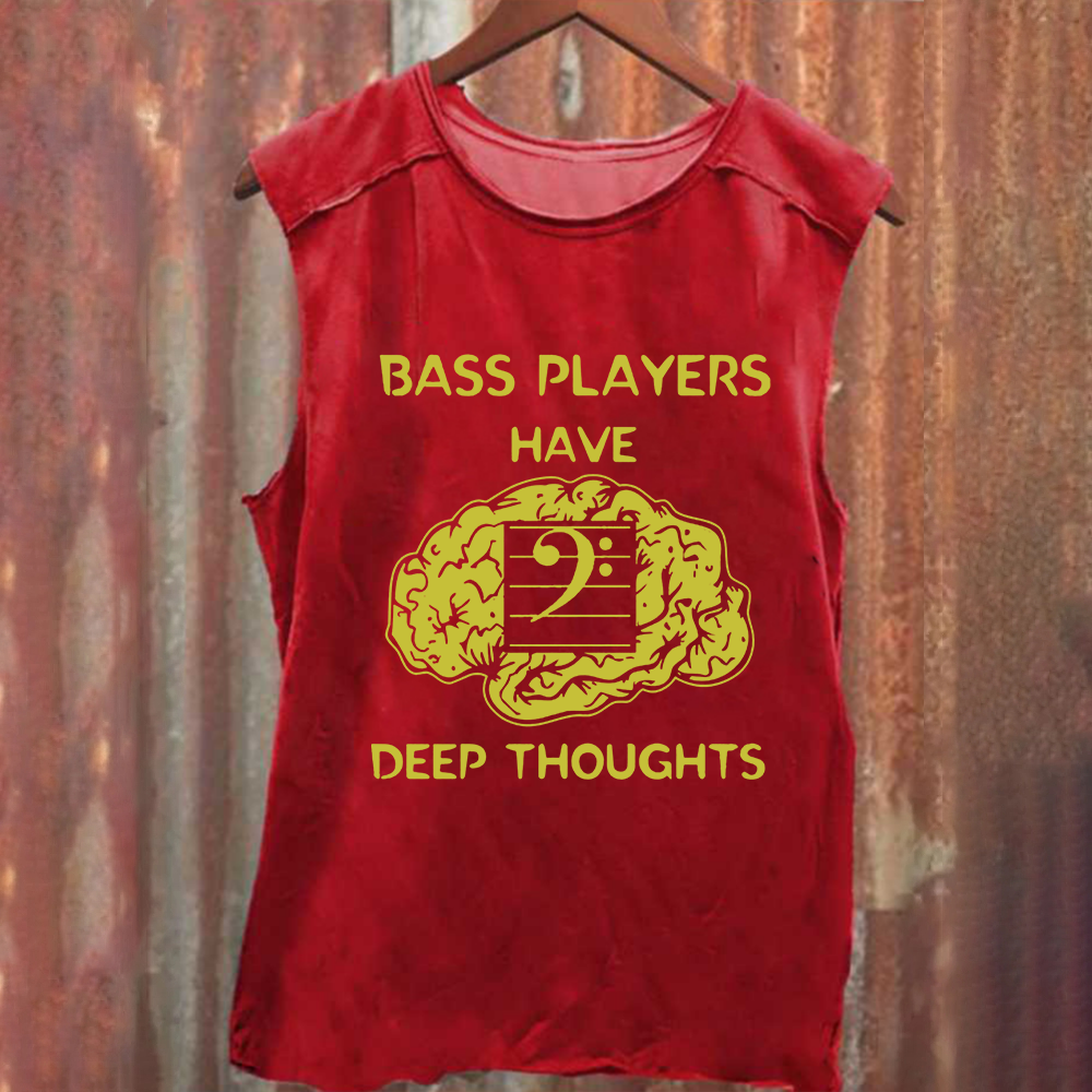 Unisex Vintage Washed Bass Player Tank Top