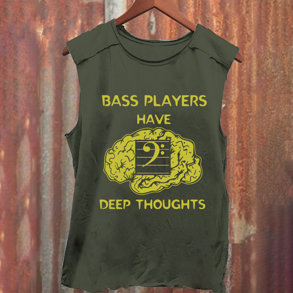 Unisex Vintage Washed Bass Player Tank Top