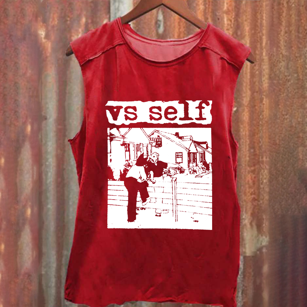 Unisex Vintage Washed Vs Self Singer Tank Top