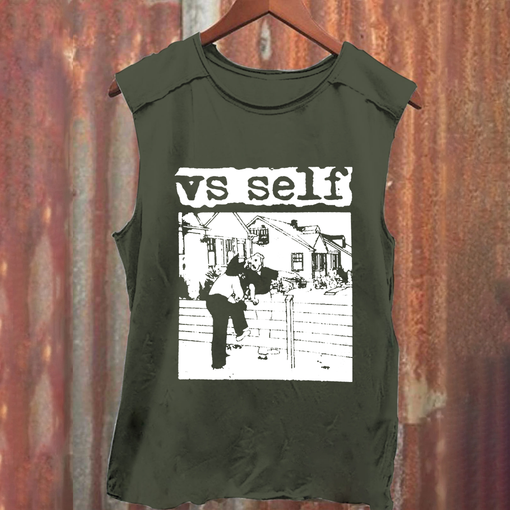 Unisex Vintage Washed Vs Self Singer Tank Top