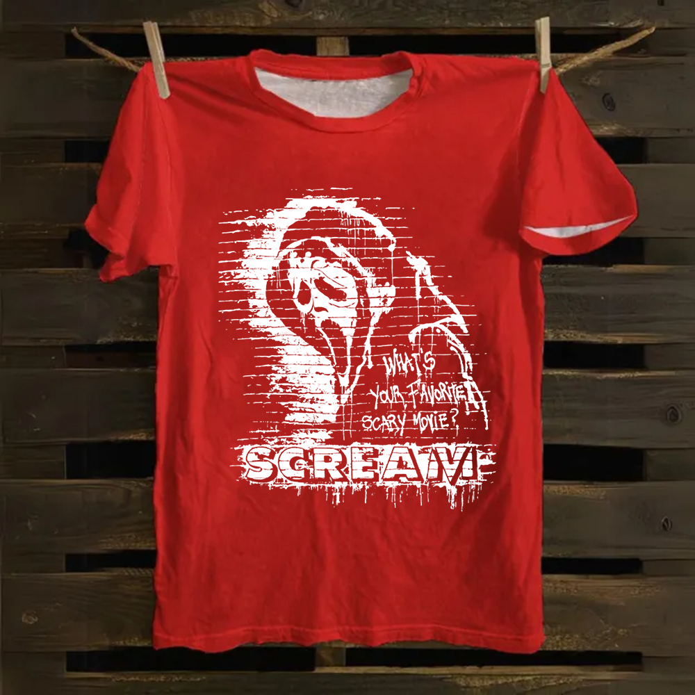 Unisex Vintage Scream horror movie Cotton T-Shirt