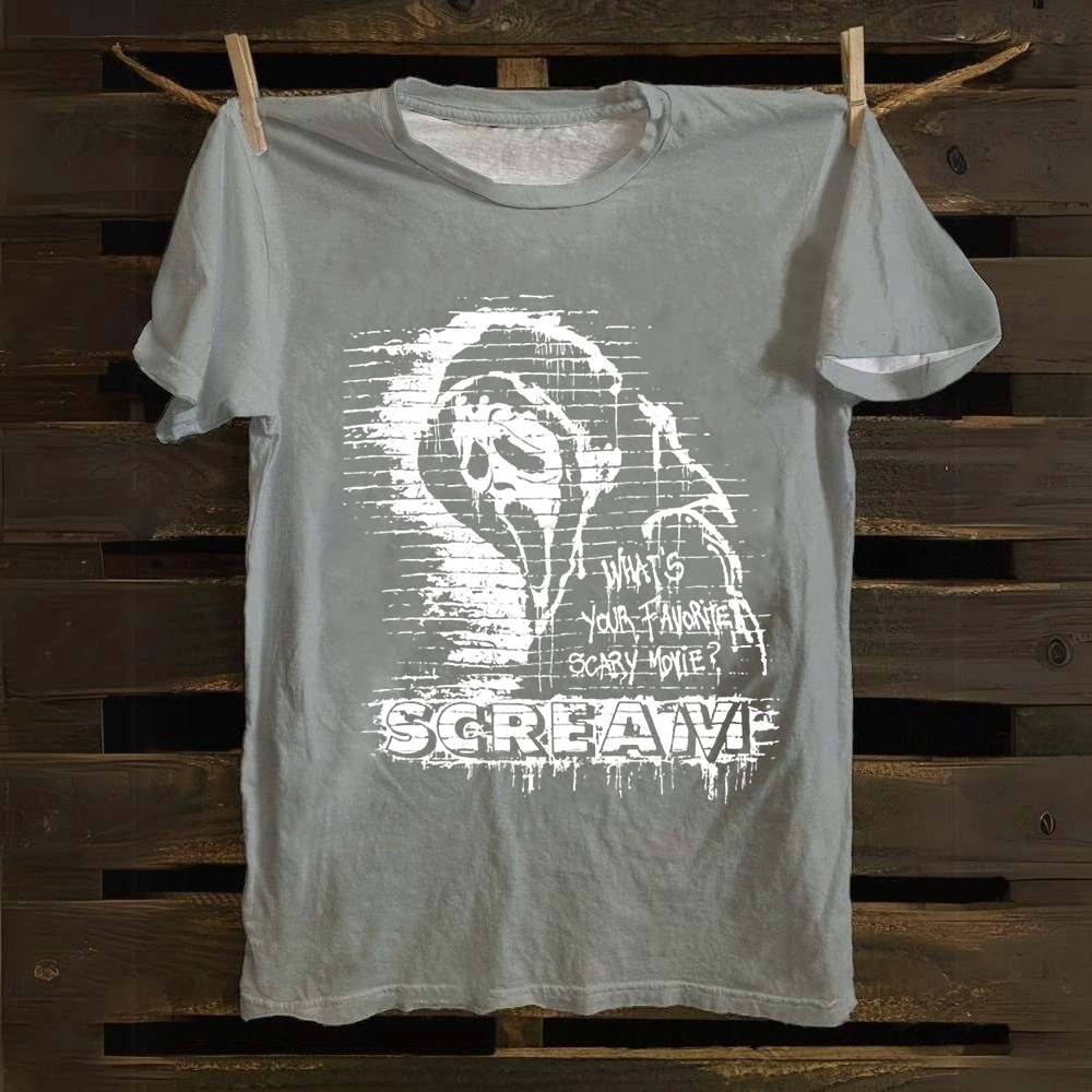 Unisex Vintage Scream horror movie Cotton T-Shirt