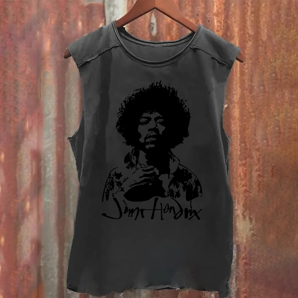 The Jimi Hendrix Experience Band Casual Printed Tank Top