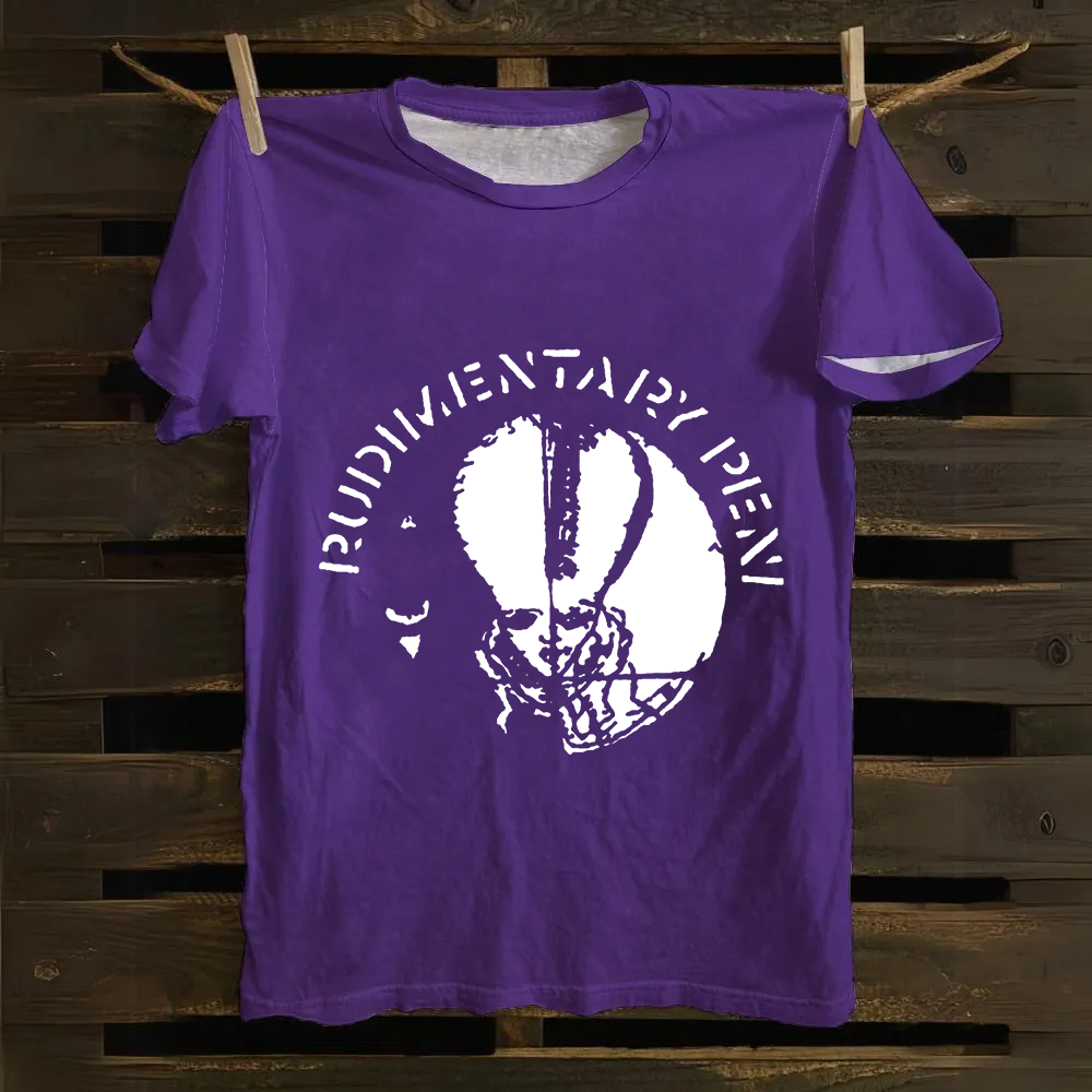Unisex Vintage Rudimentary Peni Punk Band Cotton T-Shirt